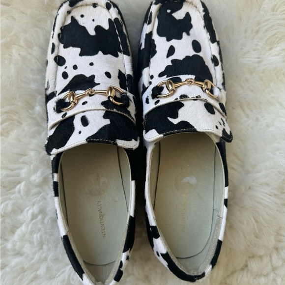 Intentionally Blank HK-2 Cow Print Loafers US 14 - Picture 2 of 7